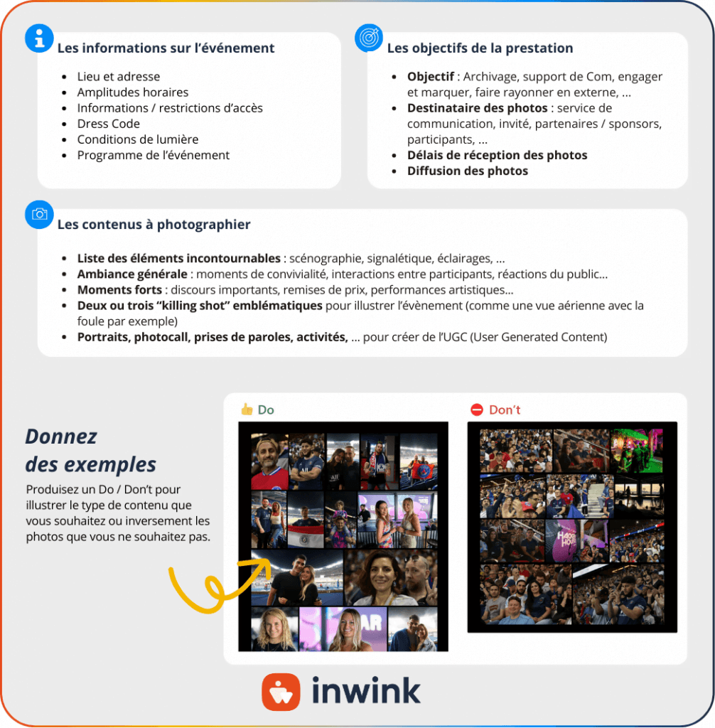 Logistique événementielle - photographe