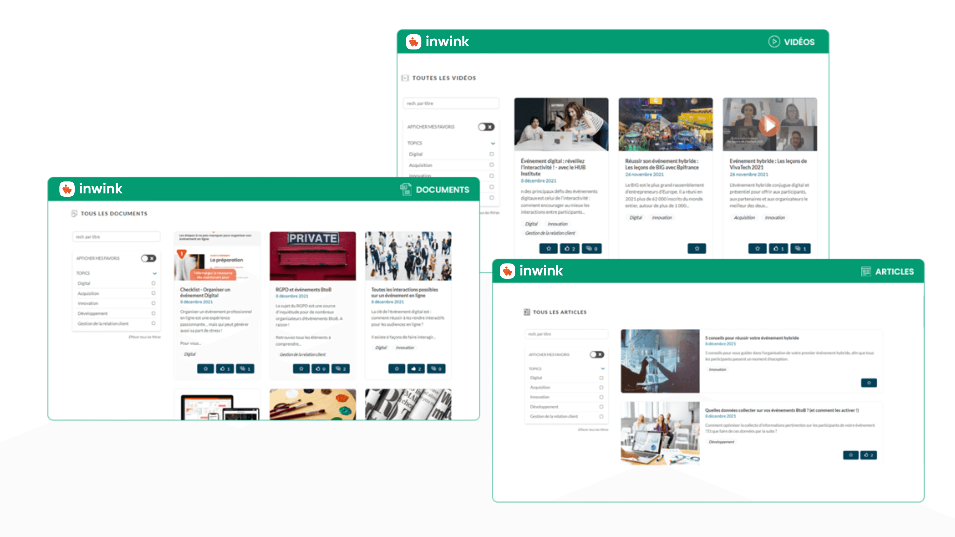 Plateforme communautaire - contenus