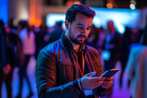 Image d'un homme sur son téléphone
