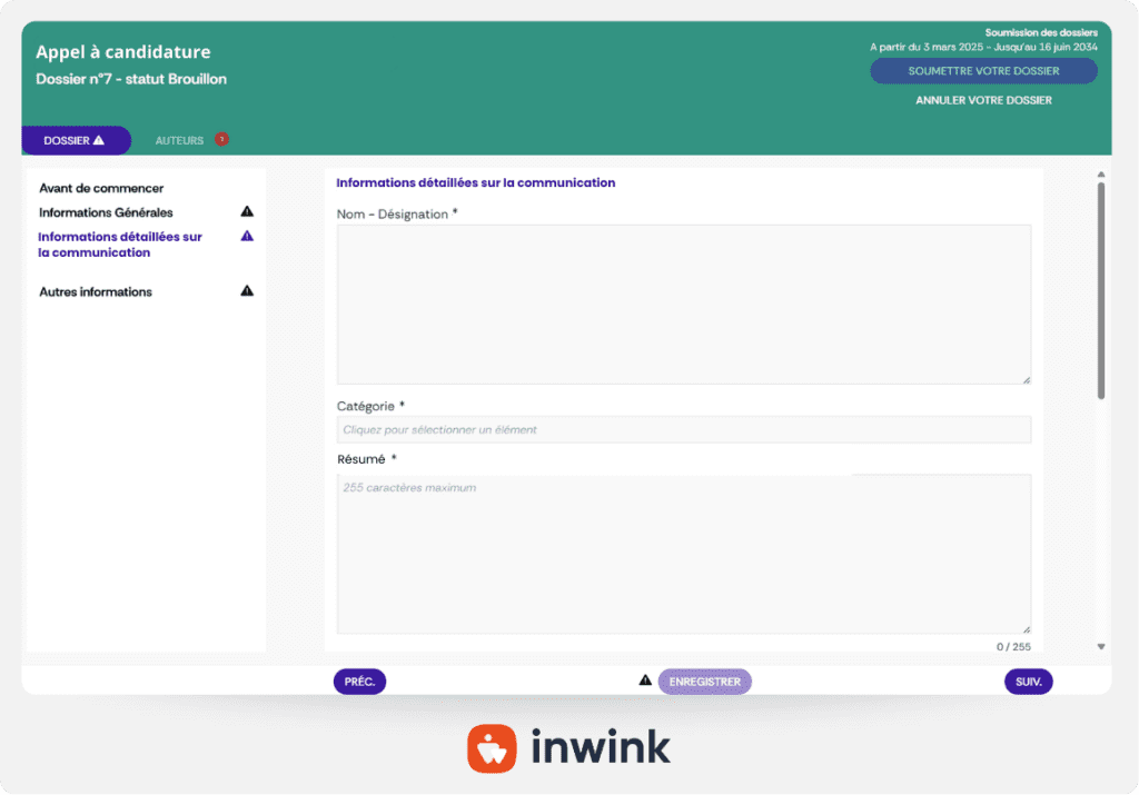 appel à abstracts - soumission