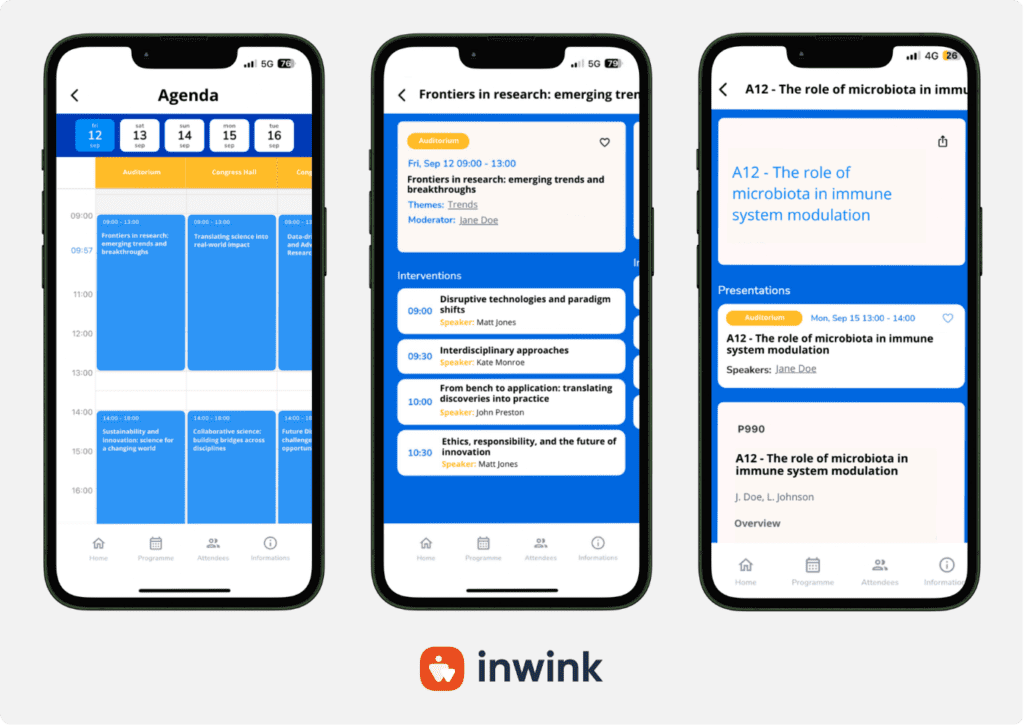 application mobile pour son congrès - organisation